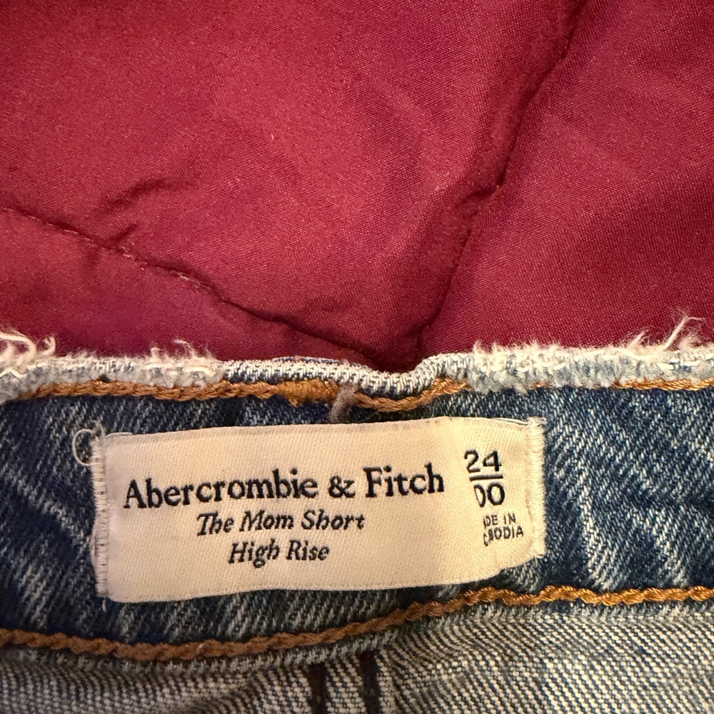 Abercrombie & Fitch Light Blue Distressed Jean Shorts - Picture 3 of 3